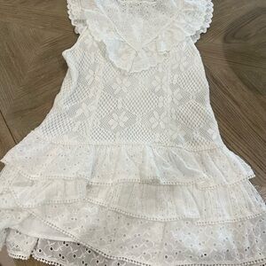 LoveShackFancy White Lace Detail Top